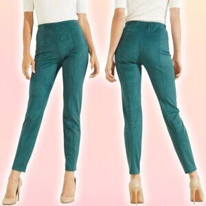 GUESS Maya Faux Suede Leggings Sz Small Turquoise